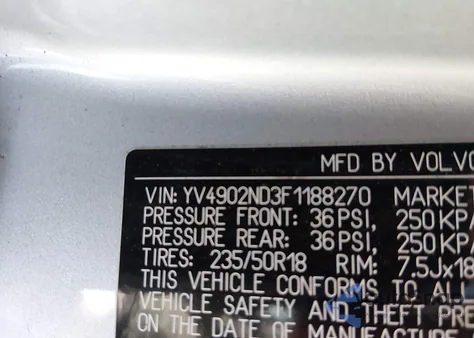 2015 Volvo Xc70 T6 Platinum из США, поврежденный, VIN YV4902ND3F1188270